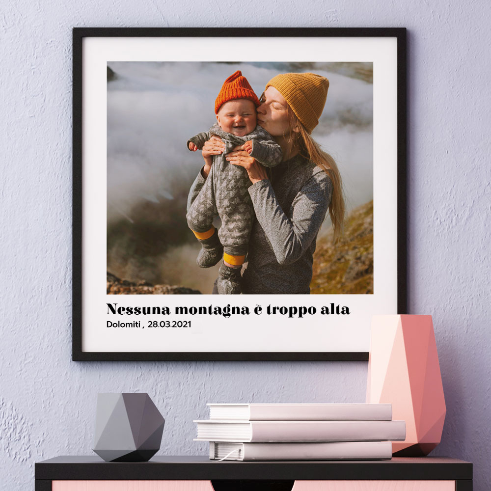 regali per la mamma poster con foto e testo