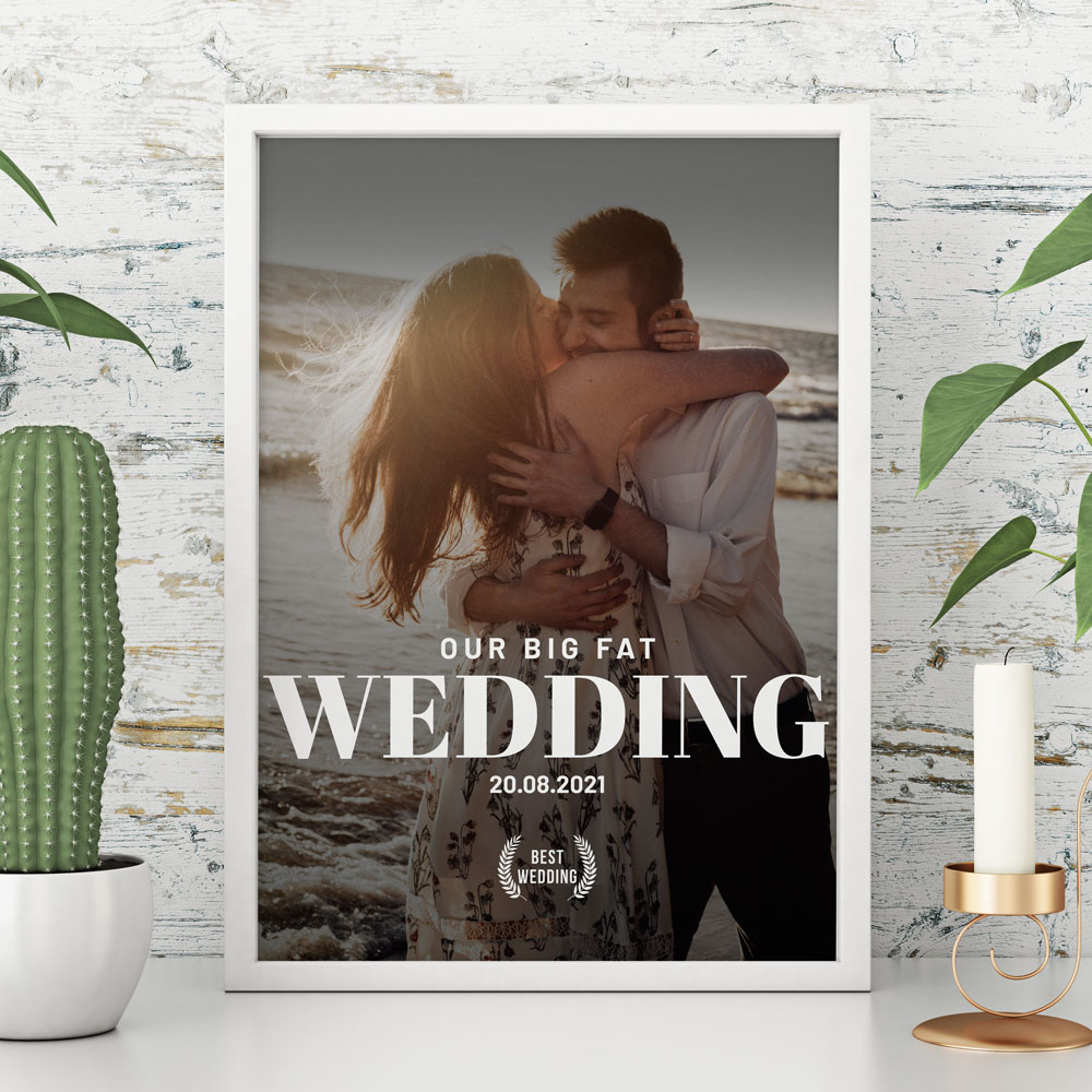 regali di matrimonio poster personalizzabile imitazione locandina cinema