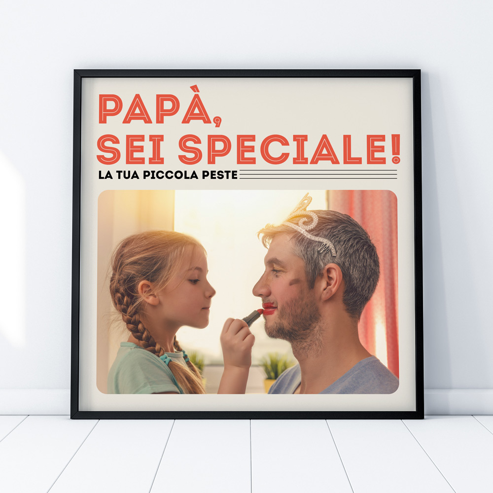 regali per la festa del papà poster in stile copertina di vinile personalizzabile