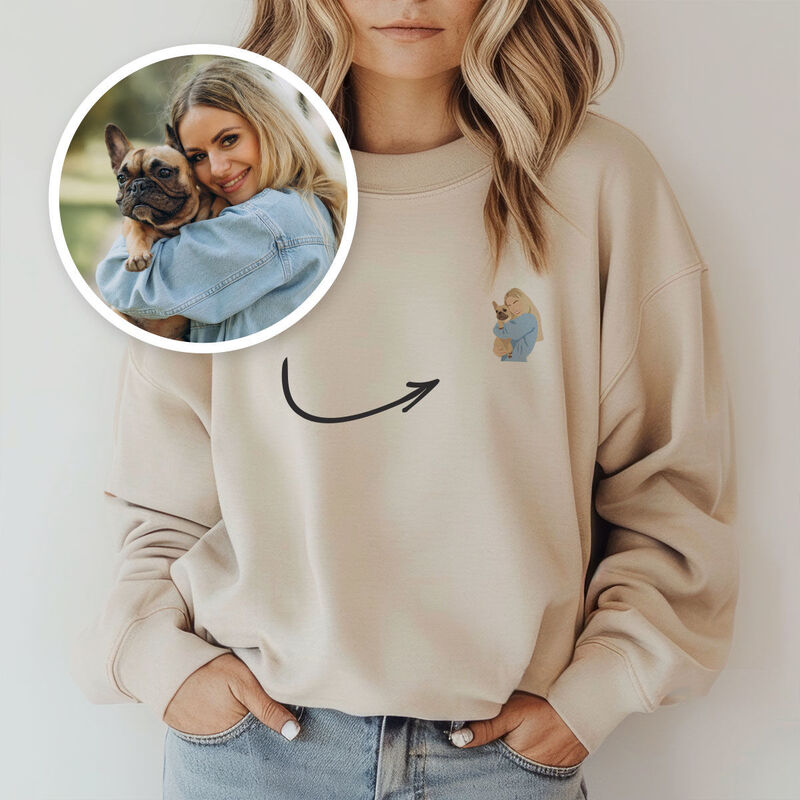 Felpa Personalizzata con piccola Illustrazione