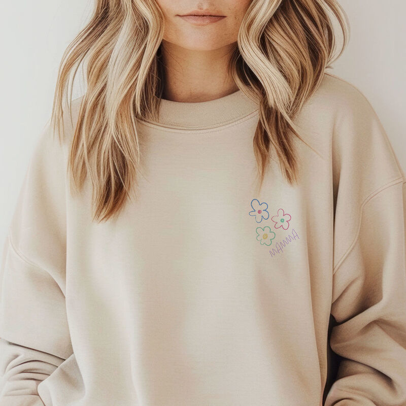 Felpa Personalizzata con Disegno dei Bambini fronte e retro