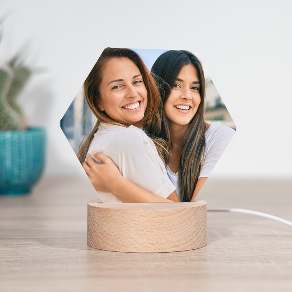 Lampada LED Personalizzata con Foto regali per la festa della mamma lampada led personalizzata con foto