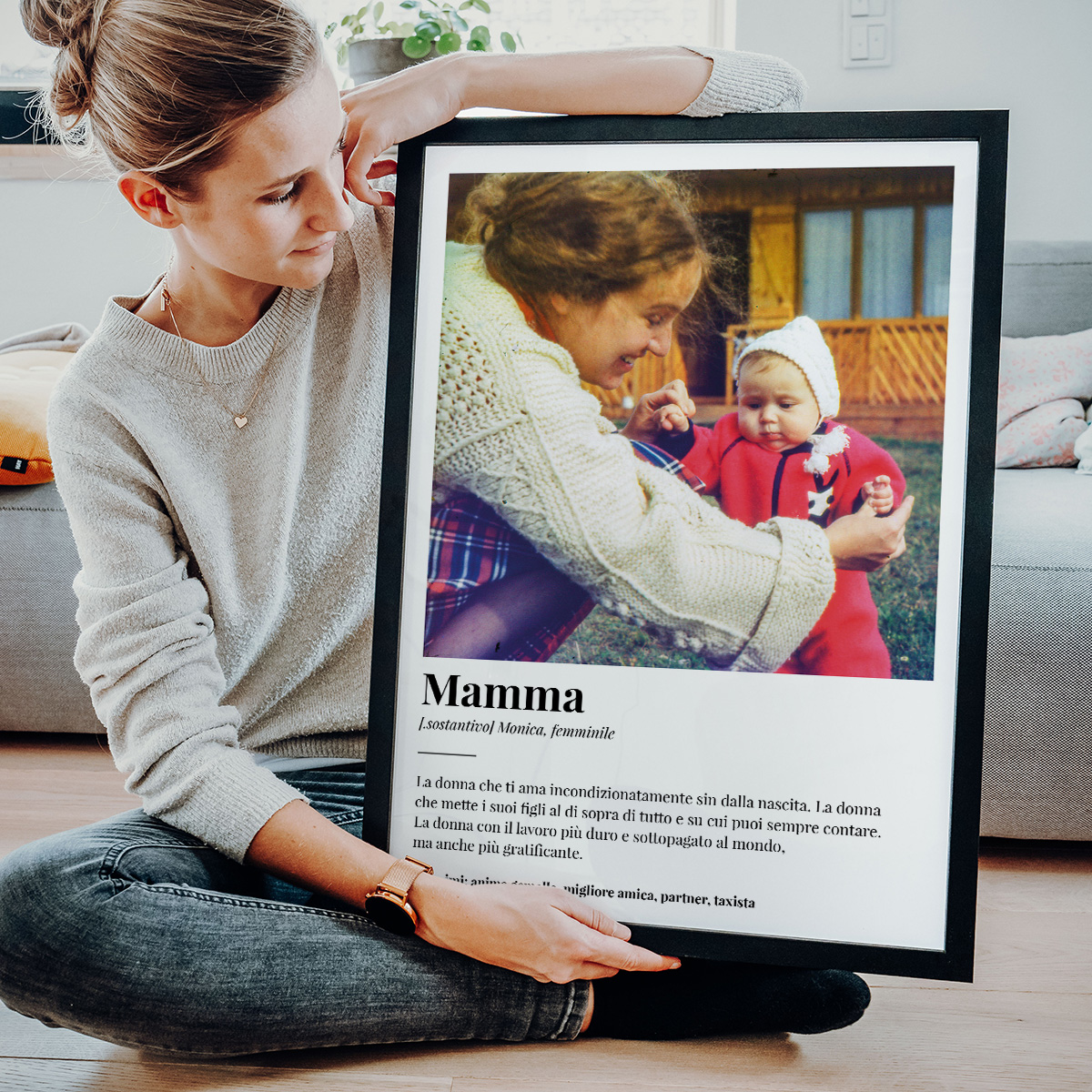 regali per la mamma poster personalizzato con foto e definizione