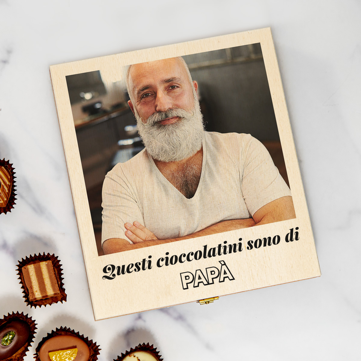 regali per lui scatola di praline con foto e testo regali per lui scatola di praline con foto e testo
