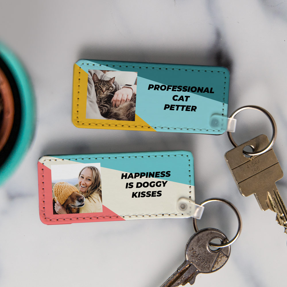 Portachiavi Personalizzato con Foto e Testo regali per amanti degli animali portachiavi personalizzabile con foto