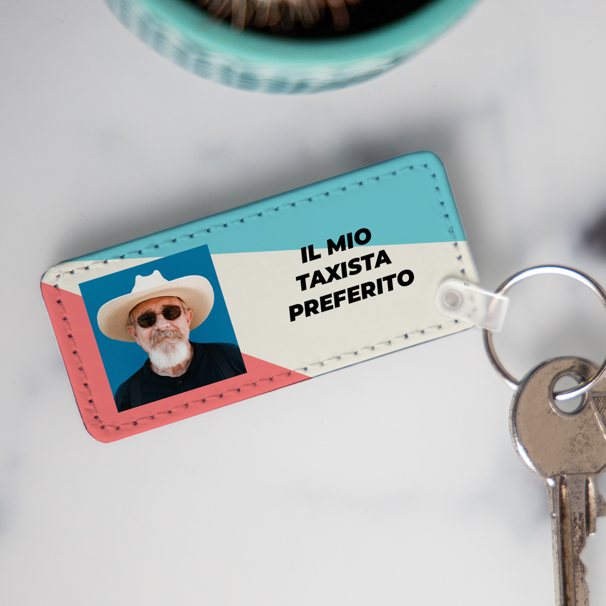Portachiavi Personalizzato con Foto e Testo regali per il papà portachiavi con foto e testo