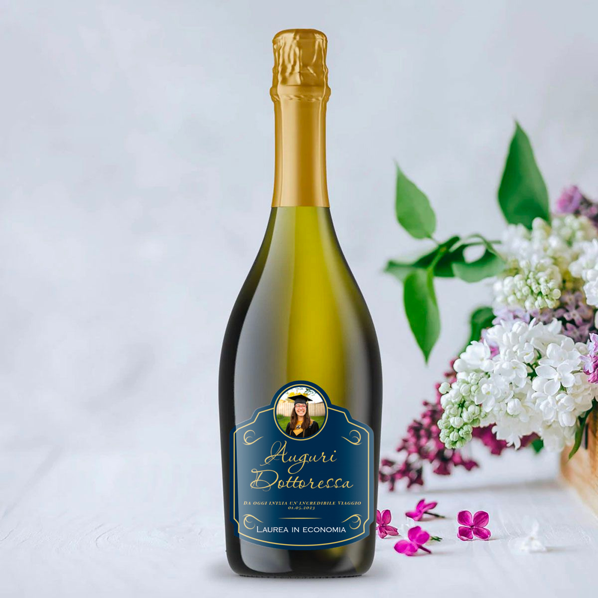 Prosecco Personalizzato con Foto e Testo Prosecco Personalizzato con Foto e Testo Regali di Laurea