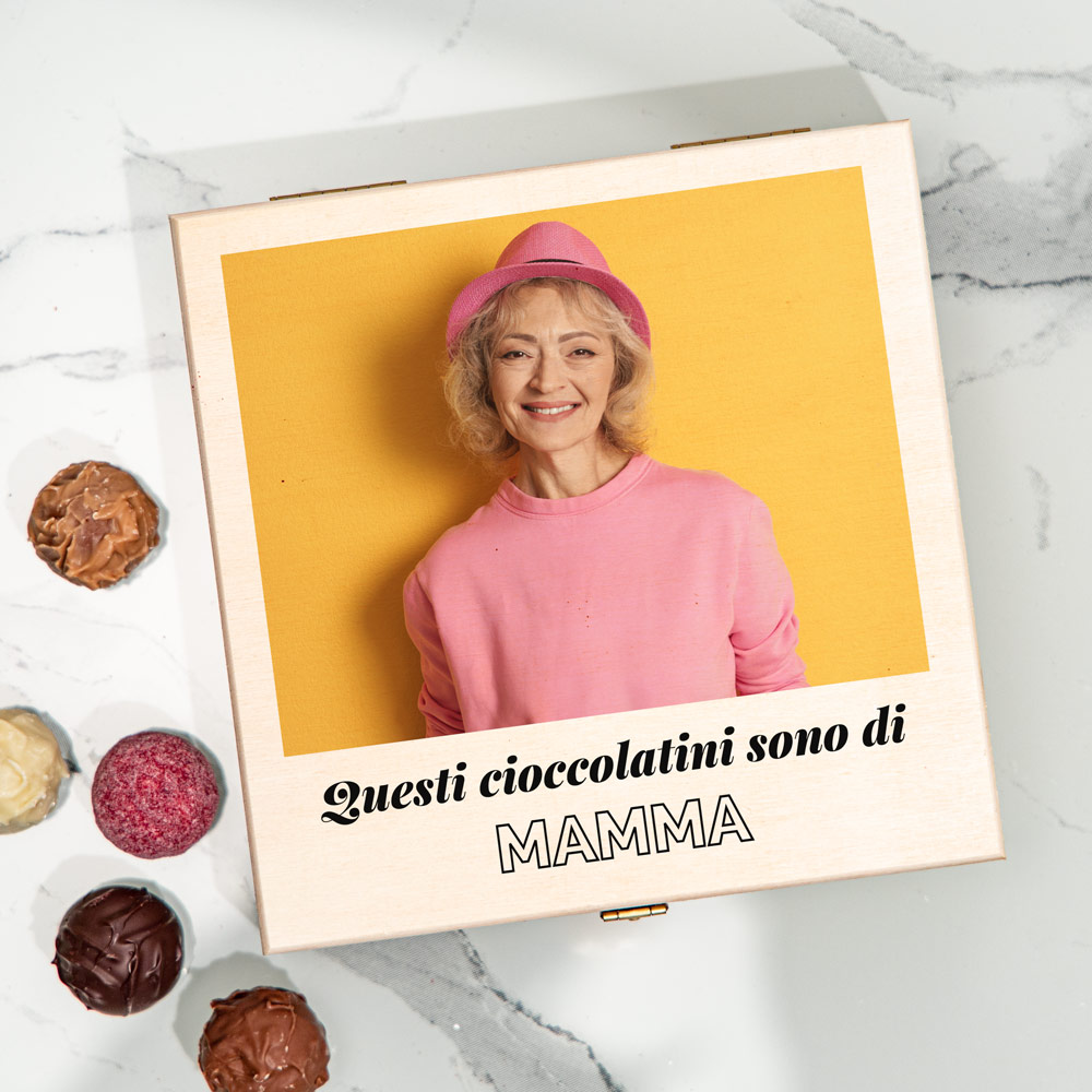 regali per la mamma scatola di praline con foto e testo regali per la mamma scatola di praline con foto e testo