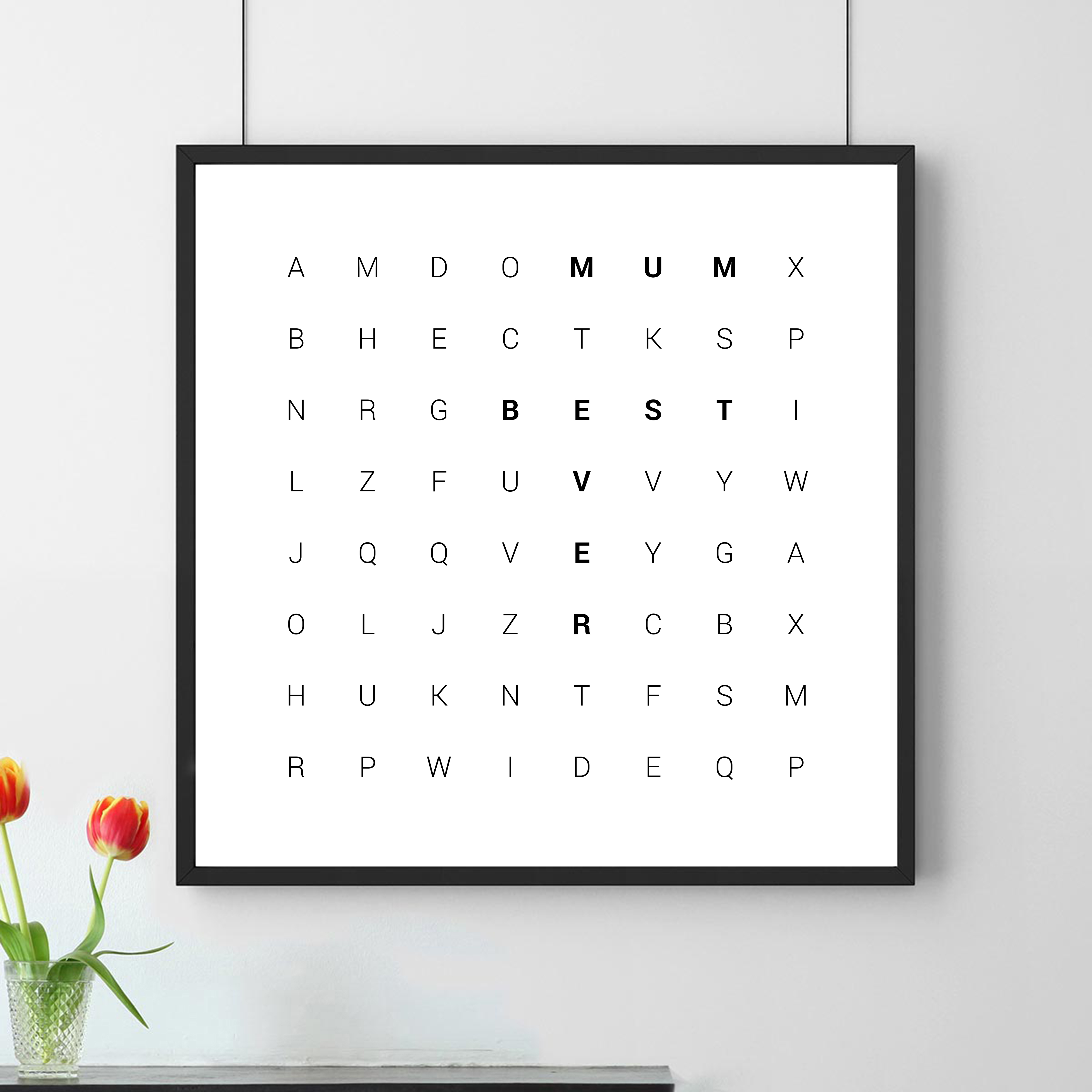 Poster Mix Di Parole Personalizzato regali per la mamma poster mix di parole personalizzato