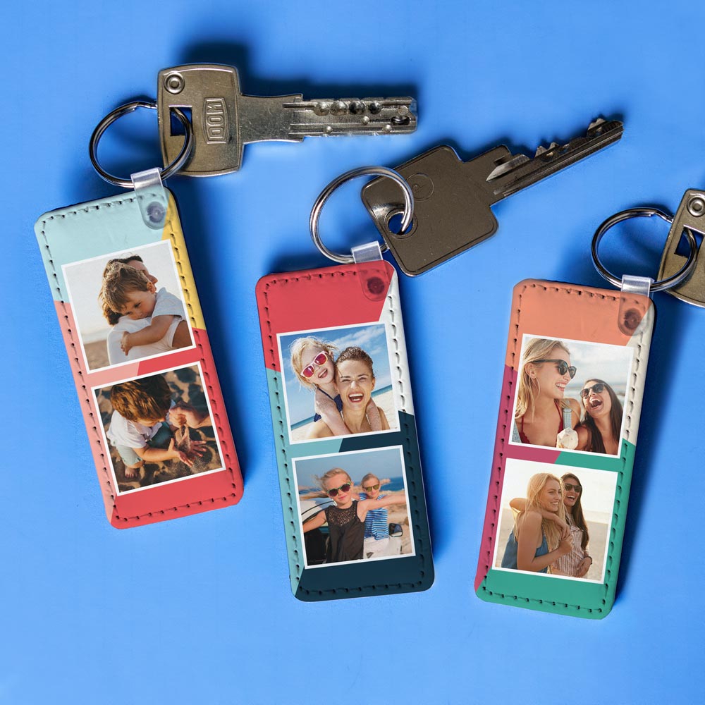 Portachiavi Personalizzato con 2 Foto regali per la mamma portachiavi con 2 foto