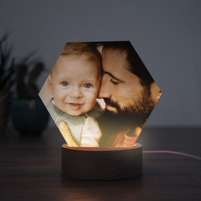 Lampada LED Personalizzata con Foto Regali per il Papà Lampada LED con Foto