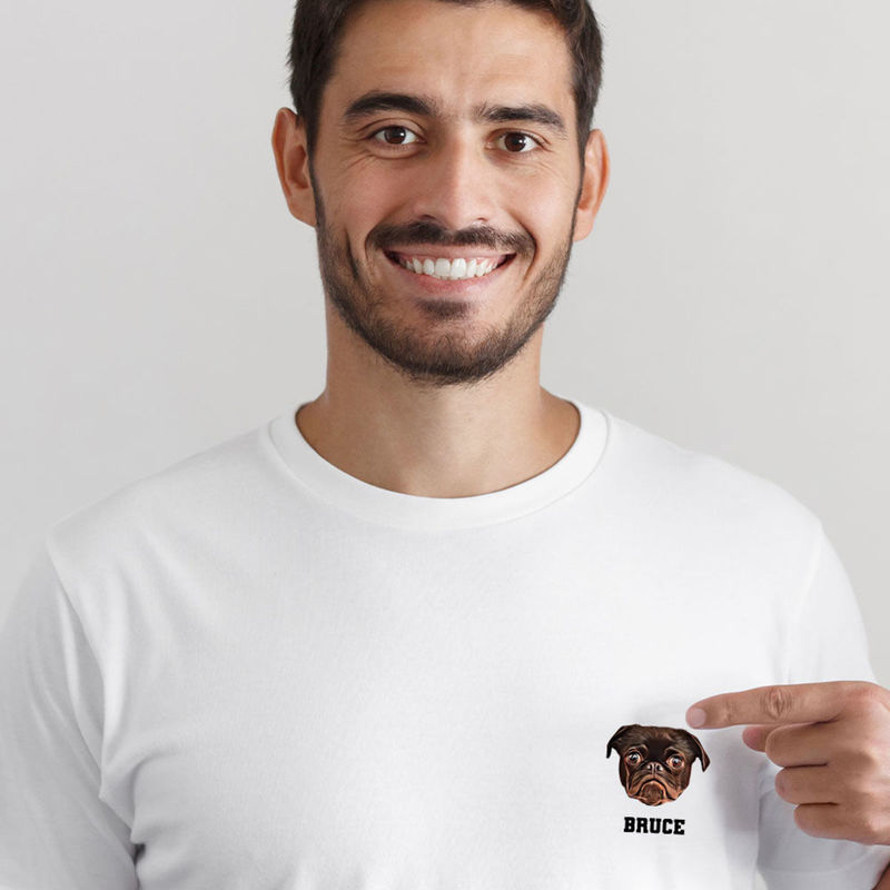 Maglietta Personalizzata Animale Domestico in stile Fumetto