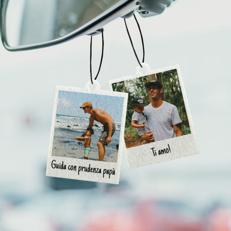 Profumatore Auto Personalizzato in Stile Polaroid Set da 2