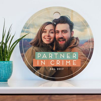 Tagliere Rotondo Personalizzabile con Foto e Testo Tagliere Rotondo Personalizzabile con Foto e Testo