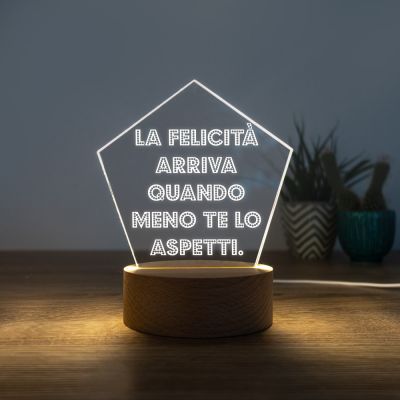 Lampada LED con Testo su 5 Righe Lampada LED con Testo su 5 Righe