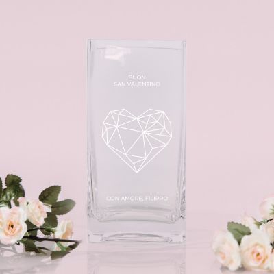 Vaso con Cuore e Testo Vaso con Cuore e Testo