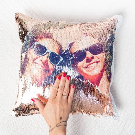 Federa per Cuscino Personalizzabile con Paillettes