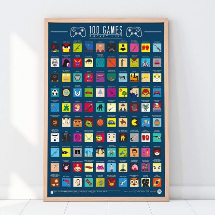 Poster da Grattare - 100 Videogame