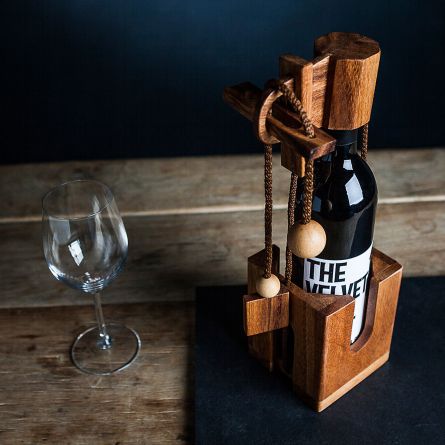 Rompicapo in Legno per Bottiglie di Vino