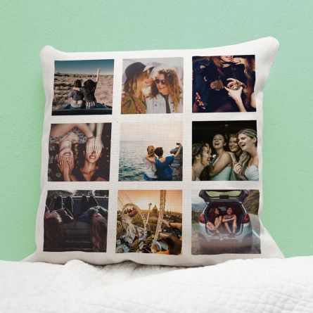 Federa per Cuscino Personalizzabile con 9 Immagini