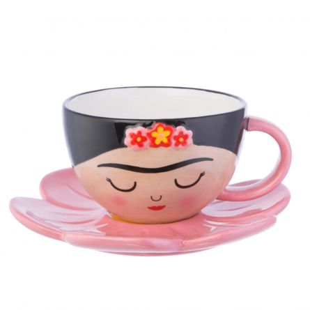 Tazza Frida Dipinta a Mano con Piattino