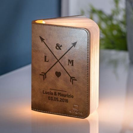 Lampada Libro per Coppie Personalizzabile