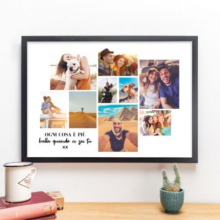 Poster con Collage di Foto e Testo