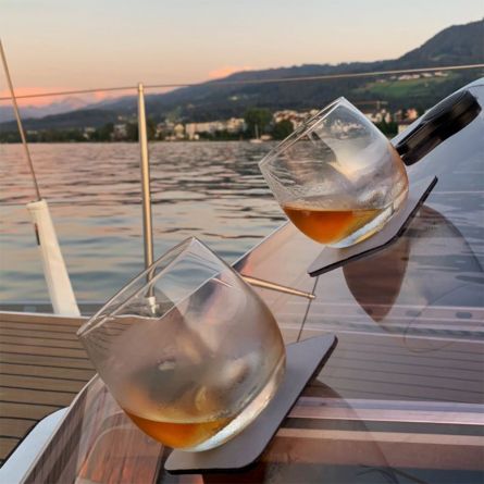 Bicchieri da Whisky Magnetici con Sottobicchieri in Gel