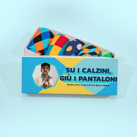 Scatola di Calzini con Foto e Testo