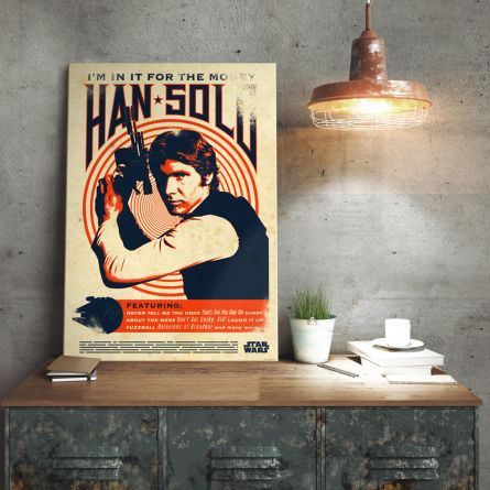 Poster di metallo Star Wars – Han Solo Retrò