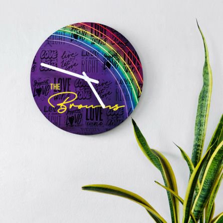 Orologio da Parete Personalizzabile in Neon Design