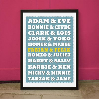 Poster esclusivi - Poster Personalizzabile Coppie Famose