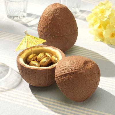 Regali per Pasqua - Noce di cocco al cioccolato con mini uova