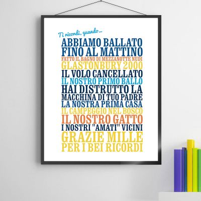 Prodotti esclusivi - Poster Personalizzato "Ti ricordi, quando ..."