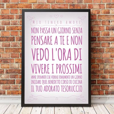 Regali di Matrimonio - Poster Romantico Personalizzabile