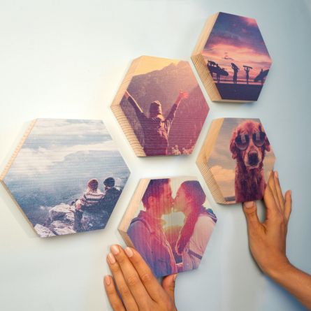 Immagine in Legno a forma Esagonale