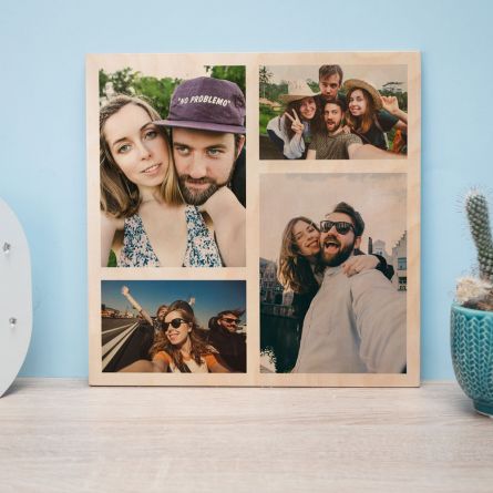 4 foto sul legno personalizzabili