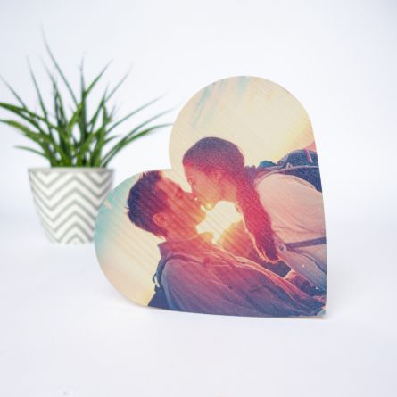 Foto su Legno a forma di Cuore