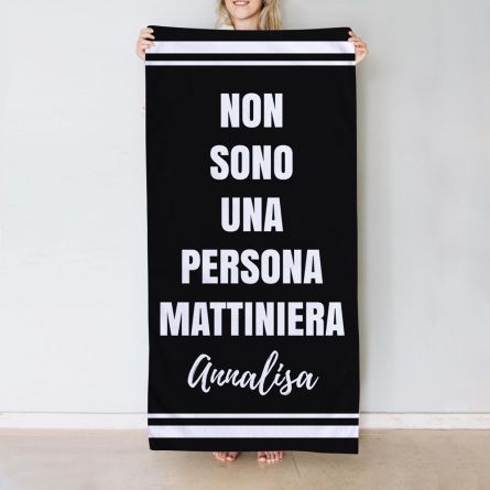 Asciugamano con Testo su 6 Righe