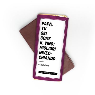 Cioccolata al Vino Rosso Personalizzabile Cioccolata al Vino Rosso Personalizzabile