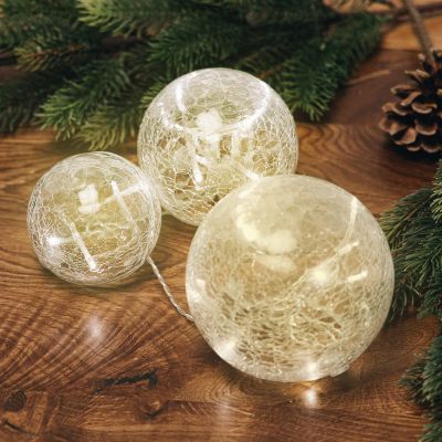Illuminazione - Set Luci LED con Palle in Vetro