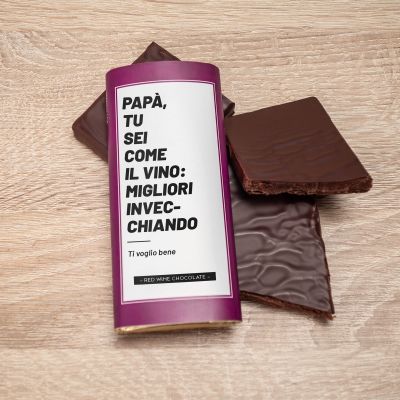 Cioccolata al Vino Rosso Personalizzabile Cioccolata al Vino Rosso Personalizzabile