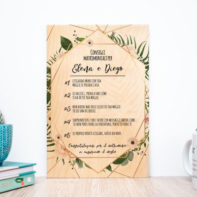 Quadro in Legno Personalizzabile con Buoni Consigli Quadro in Legno Personalizzabile con Buoni Consigli