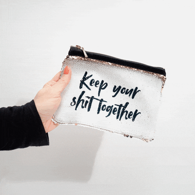 Pochette con Paillettes Personalizzabile con Testo Pochette con Paillettes Personalizzabile con Testo