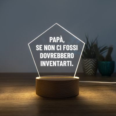 Lampada LED con Testo su 5 Righe Lampada LED con Testo su 5 Righe